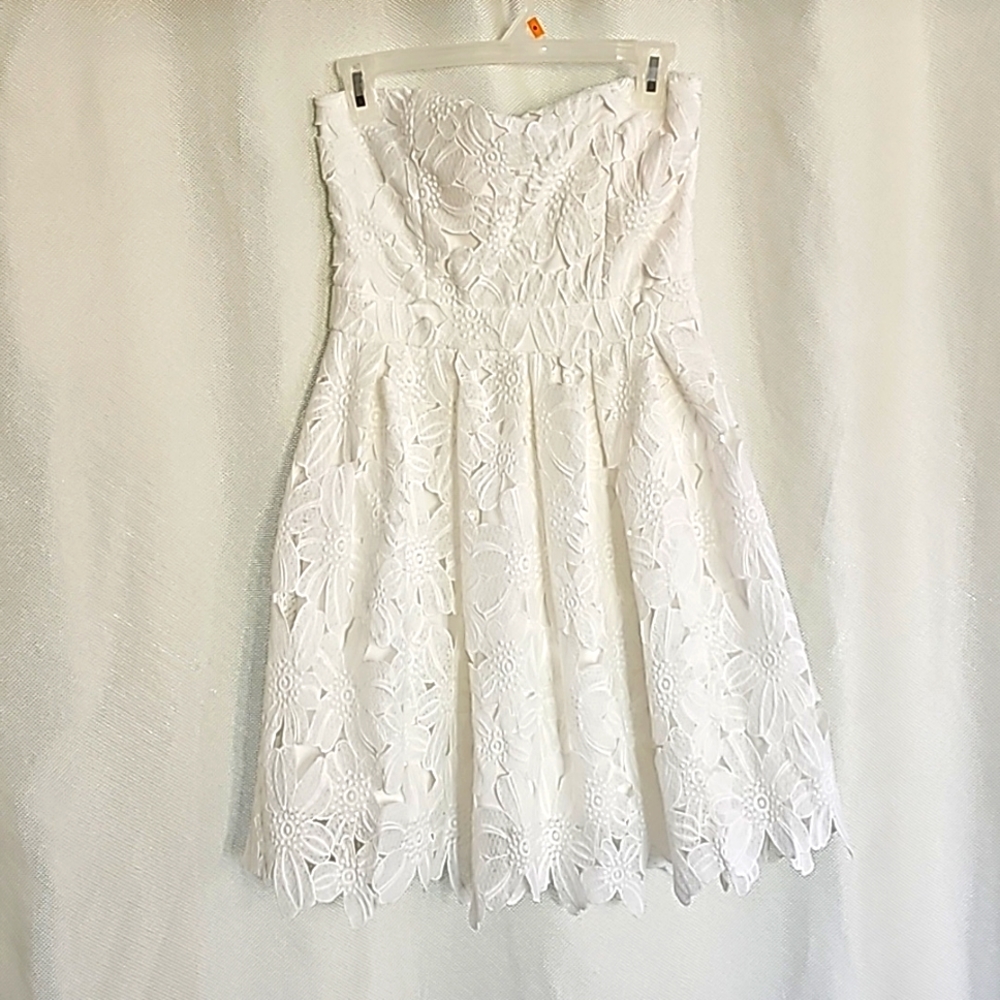 Floral White Dress